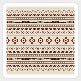 Aztec Browns Rust Cream Mized Motifs Pattern Sticker